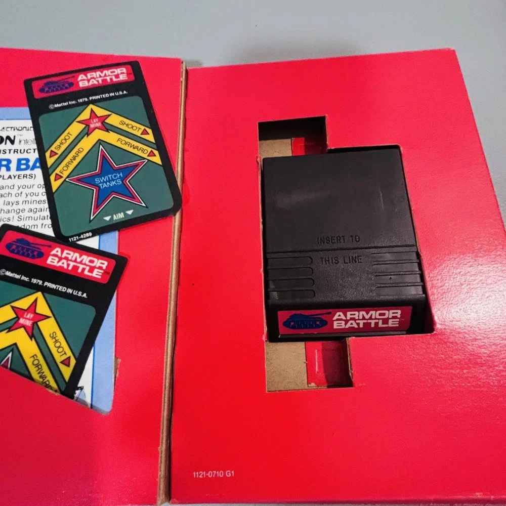 Intellivision Armor Battle Mattel Electronics Video Game 1979‎ Box Manual